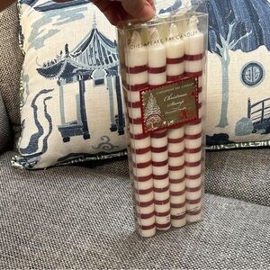 Chesapeake Bay Festive Red and Cream Candles
